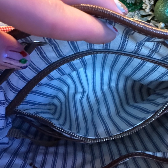 Dooney & Bourke Saffiano Dark Brown Bucket Bag - Picture 10 of 12